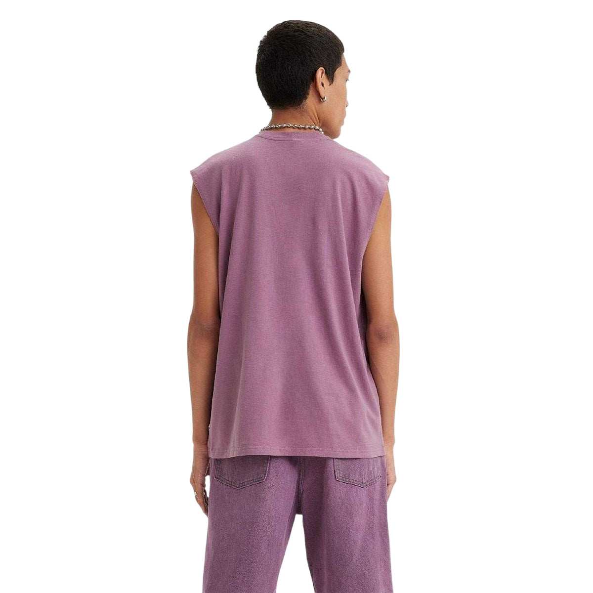 Purple - Back - Levis Mens Graphic Print Pride Tank Top