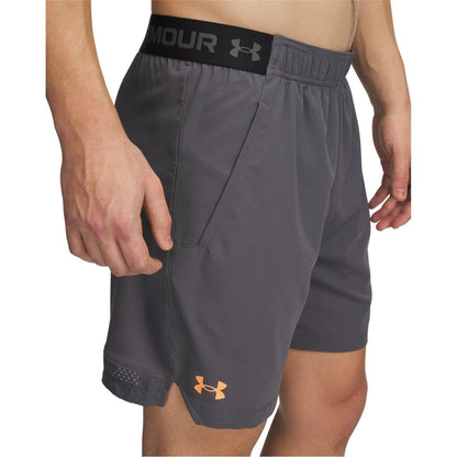 White Castlerock-Orange - Front - Under Armour Mens Vanish Shorts