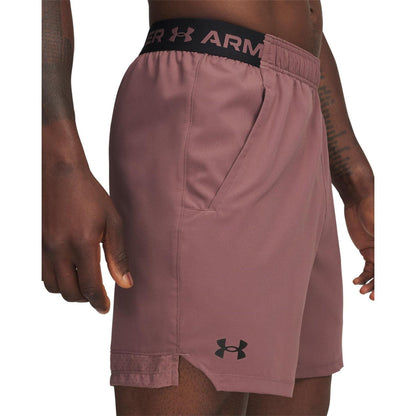 Maroon - Side - Under Armour Mens Vanish Shorts