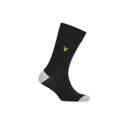 Black - Back - Lyle & Scott Mens Crew Socks (Pack of 5)