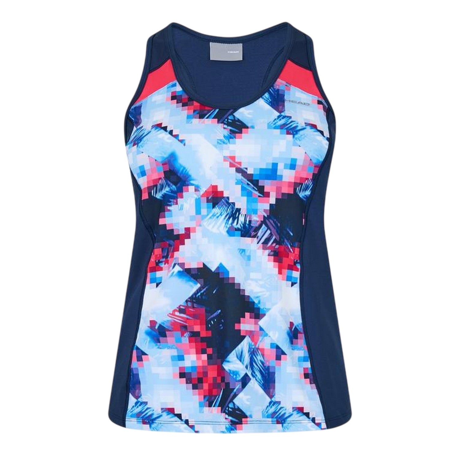 Blue-Pink - Front - Head Womens-Ladies Ava Scoop Neck Tank Top