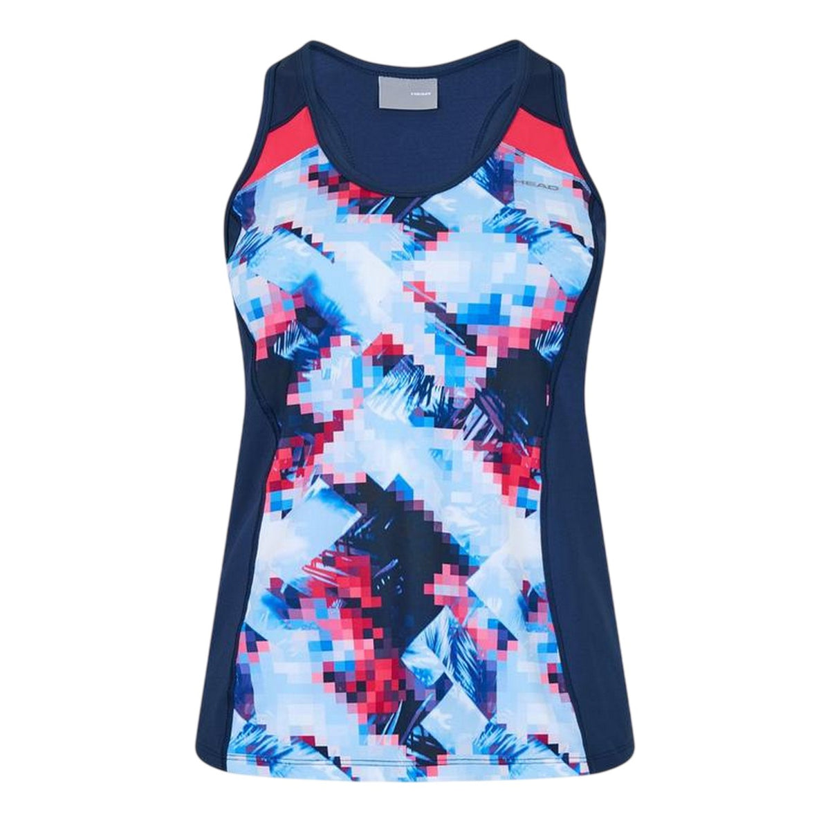 Blue-Pink - Front - Head Womens-Ladies Ava Scoop Neck Tank Top