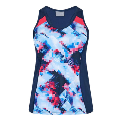 Blue-Pink - Front - Head Womens-Ladies Ava Scoop Neck Tank Top