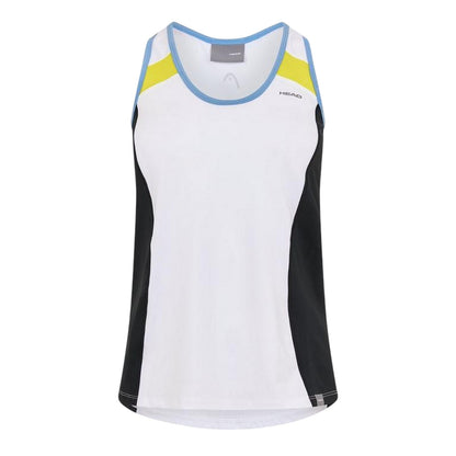 White - Front - Head Womens-Ladies Ava Scoop Neck Tank Top