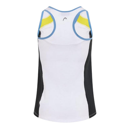 White - Back - Head Womens-Ladies Ava Scoop Neck Tank Top