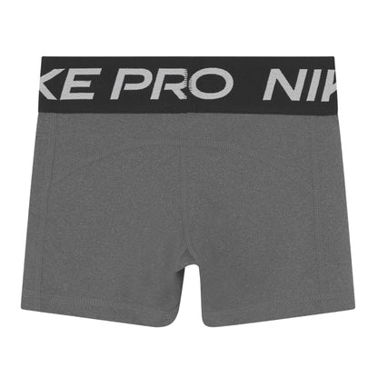 Grey Heather - Back - Nike Girls Dri-FIT Compression Shorts