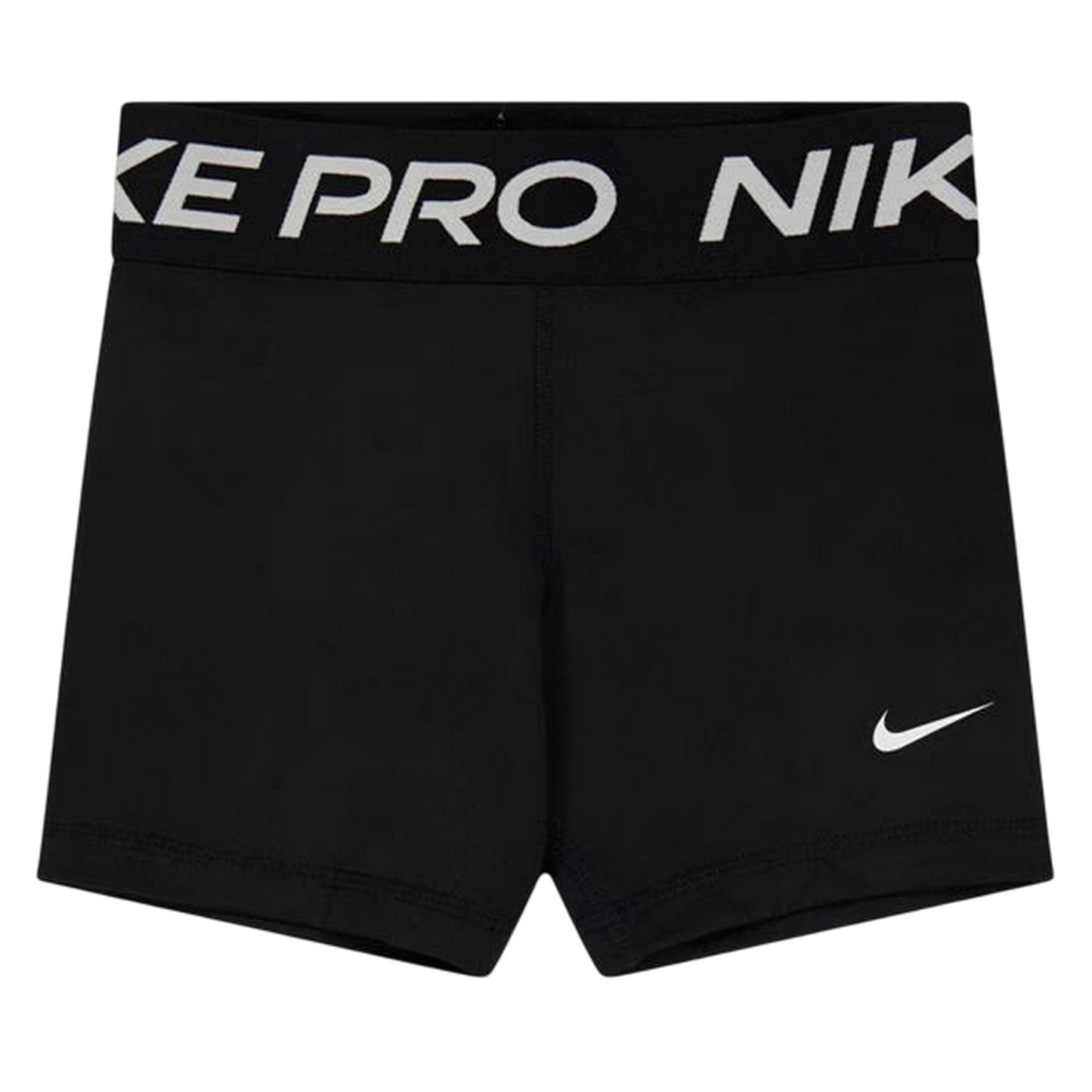 Black-White - Front - Nike Girls Dri-FIT Compression Shorts
