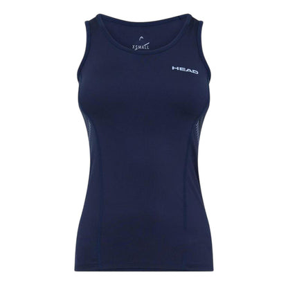 Blue - Front - Head Womens-Ladies Jersey Scoop Neck Slim Tank Top