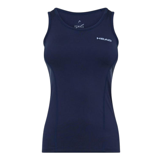 Blue - Front - Head Womens-Ladies Jersey Scoop Neck Slim Tank Top