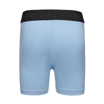 Brunnera Blue - Back - USA Pro Girls Training Shorts