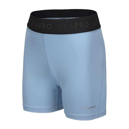 Brunnera Blue - Side - USA Pro Girls Training Shorts