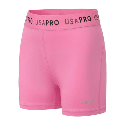 Pink - Side - USA Pro Girls Training Shorts