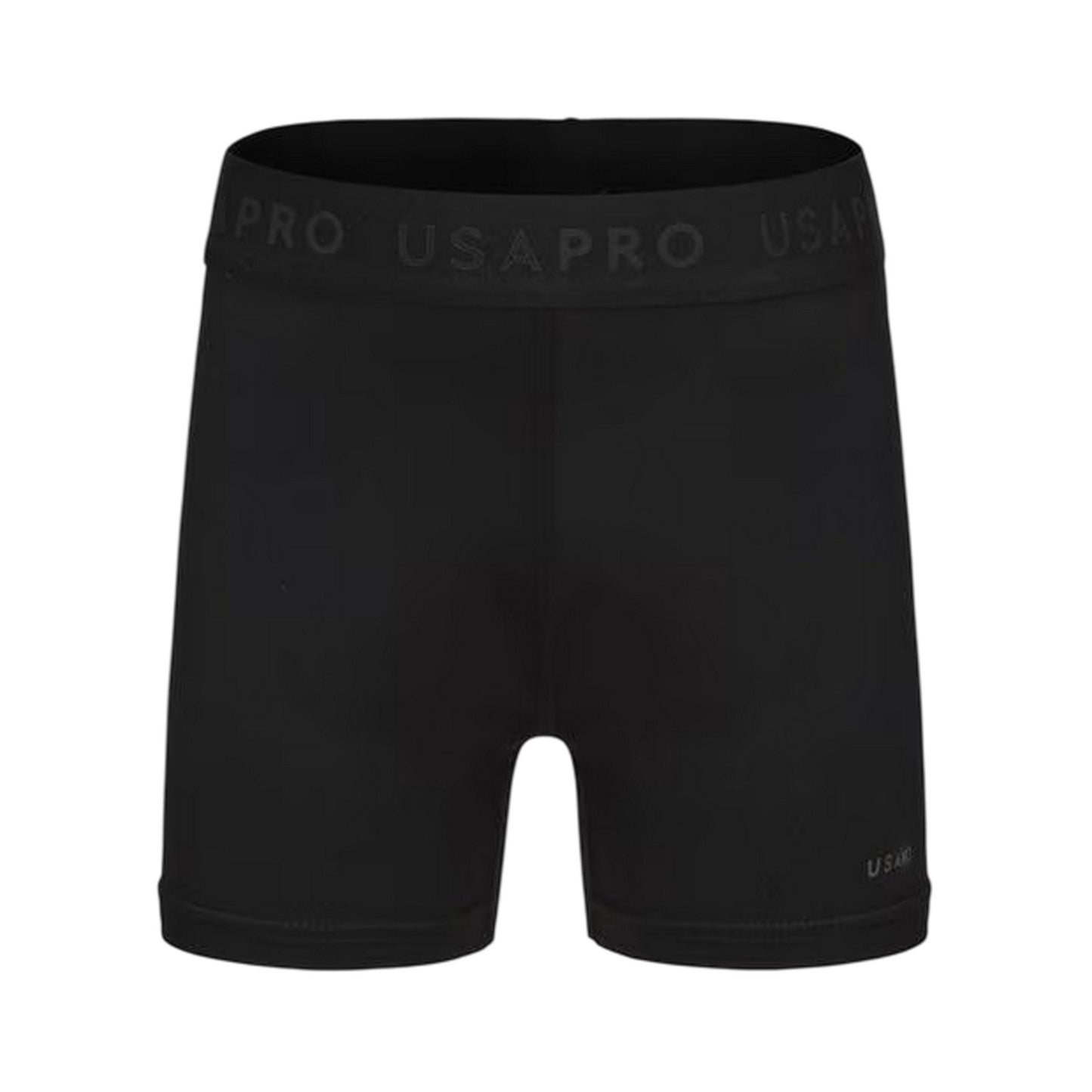 Black - Front - USA Pro Girls Training Shorts
