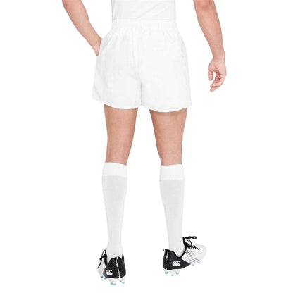 White - Back - Canterbury Mens Logo Rugby Shorts