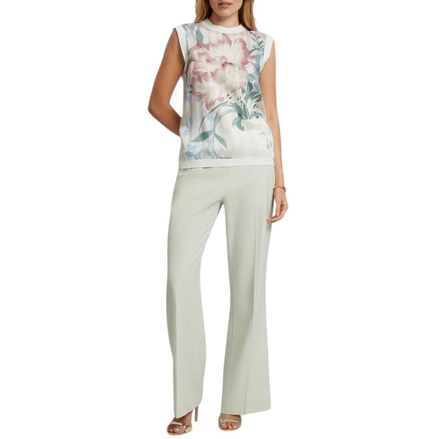 Pink - Lifestyle - Ted Baker Womens-Ladies Floral Woven Tank Top