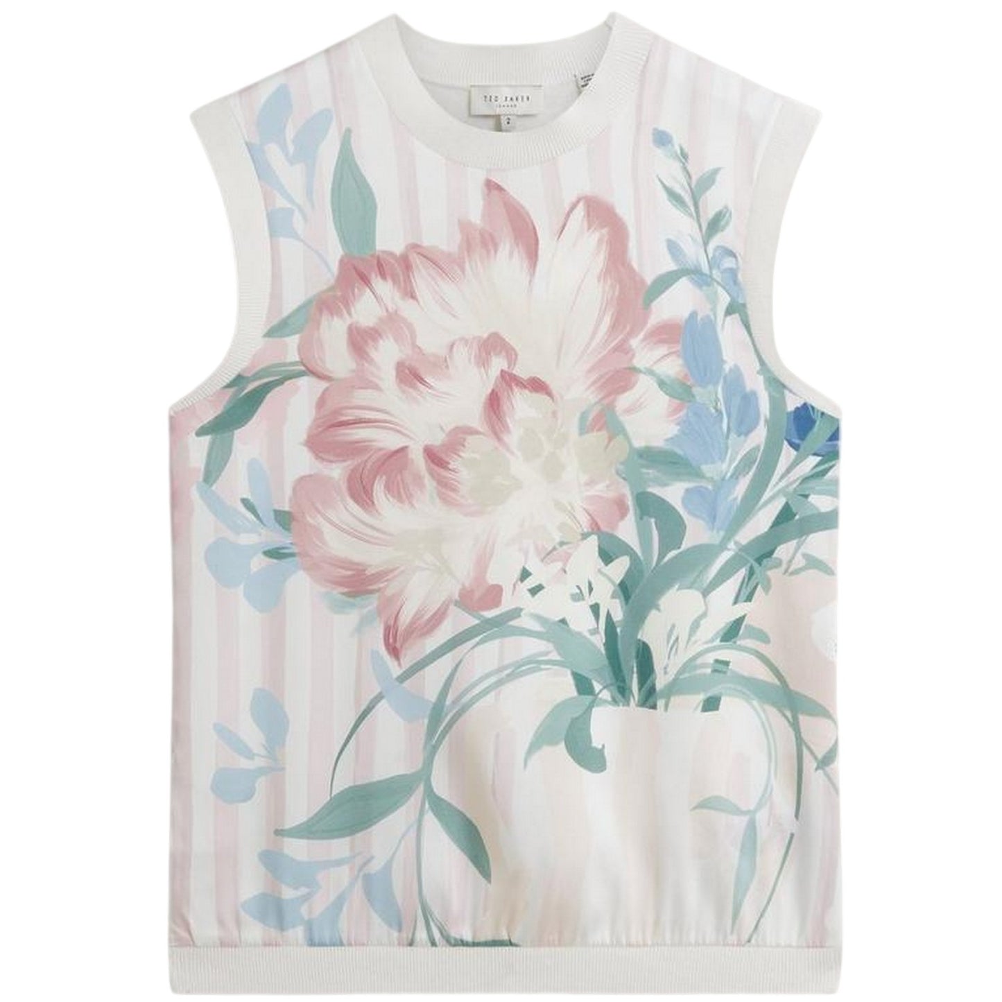 Pink - Front - Ted Baker Womens-Ladies Floral Woven Tank Top