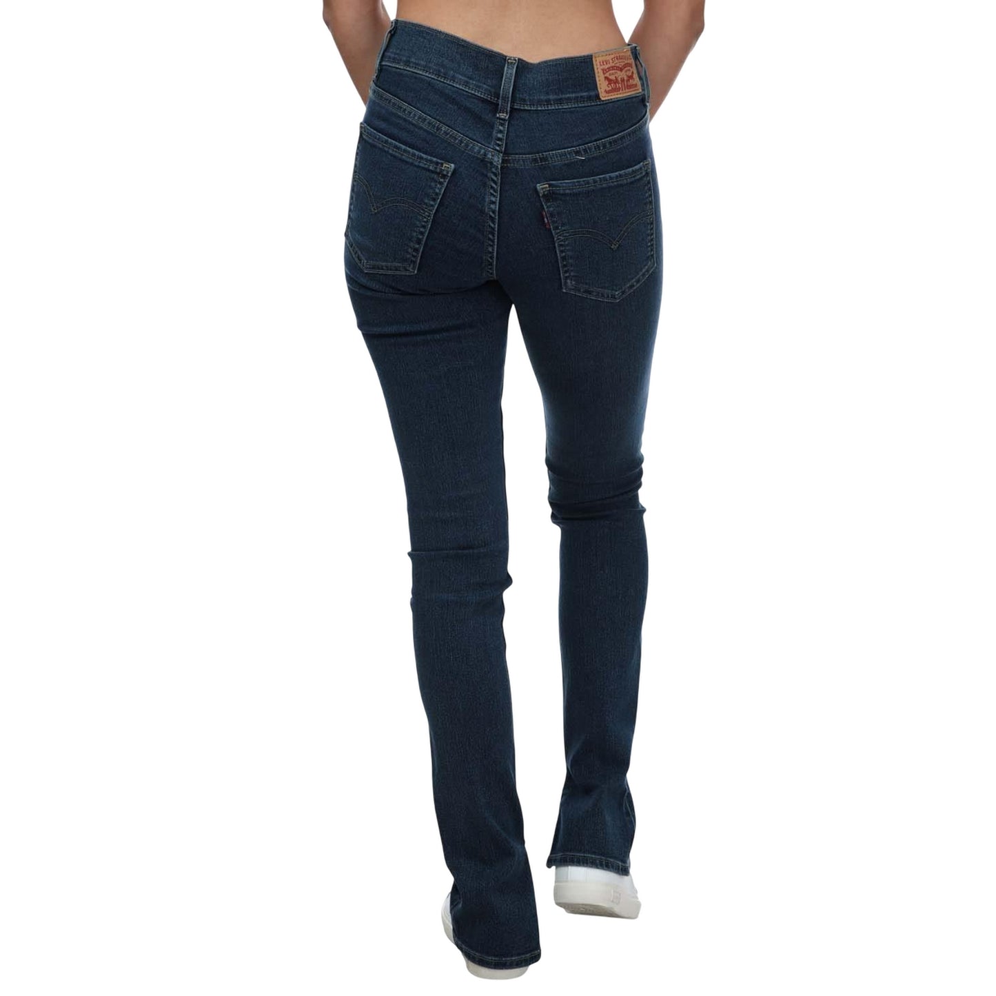 Dark Blue - Back - Levis Womens-Ladies 311 Leather Patch Slit Hem Shaping Skinny Jeans