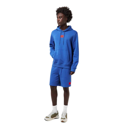Blue - Side - Hugo Mens Fleece Sweat Shorts