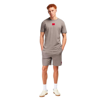 Brown - Side - Hugo Mens Fleece Sweat Shorts