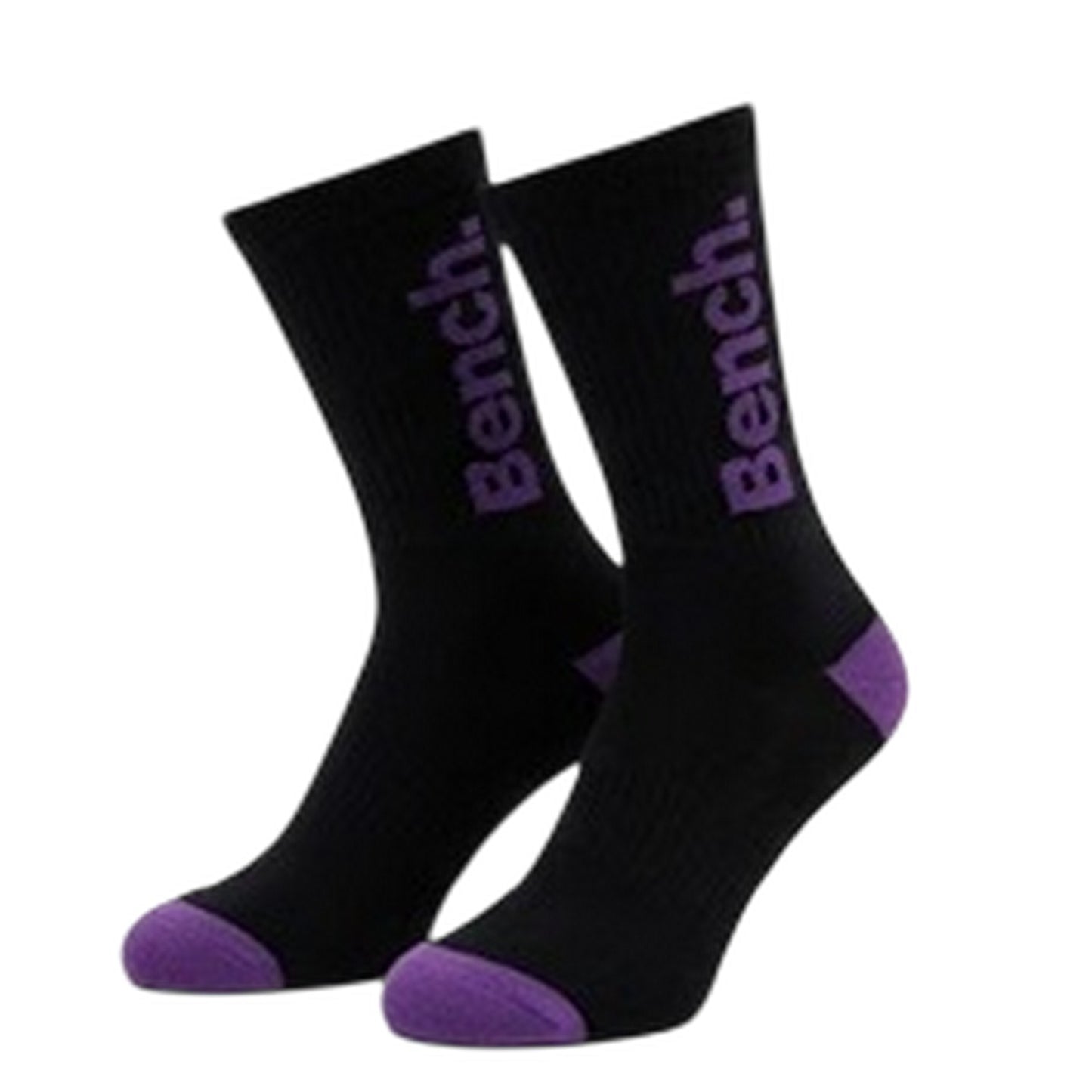 Black - Side - Bench Mens Cotton Dress Socks (Pack of 7)