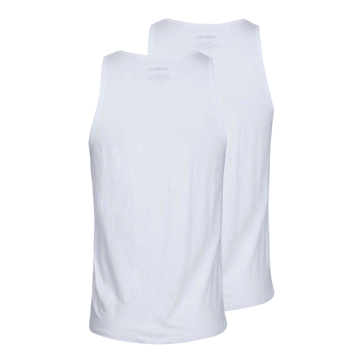 White - Back - Jack And Jones Mens Scoop Neck Tank Top (Pack of 2)