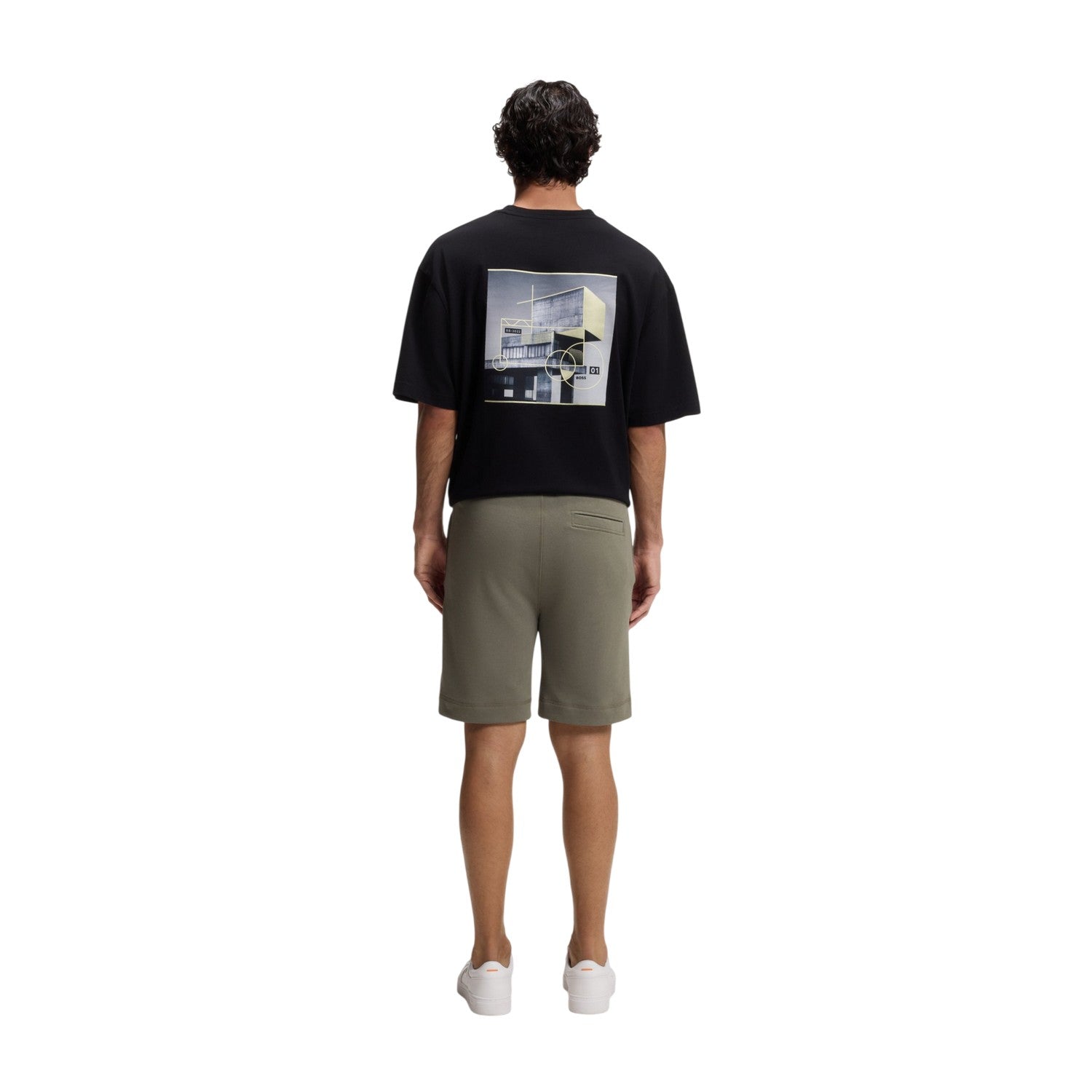 Grey - Back - Boss Mens Sewalk Shorts