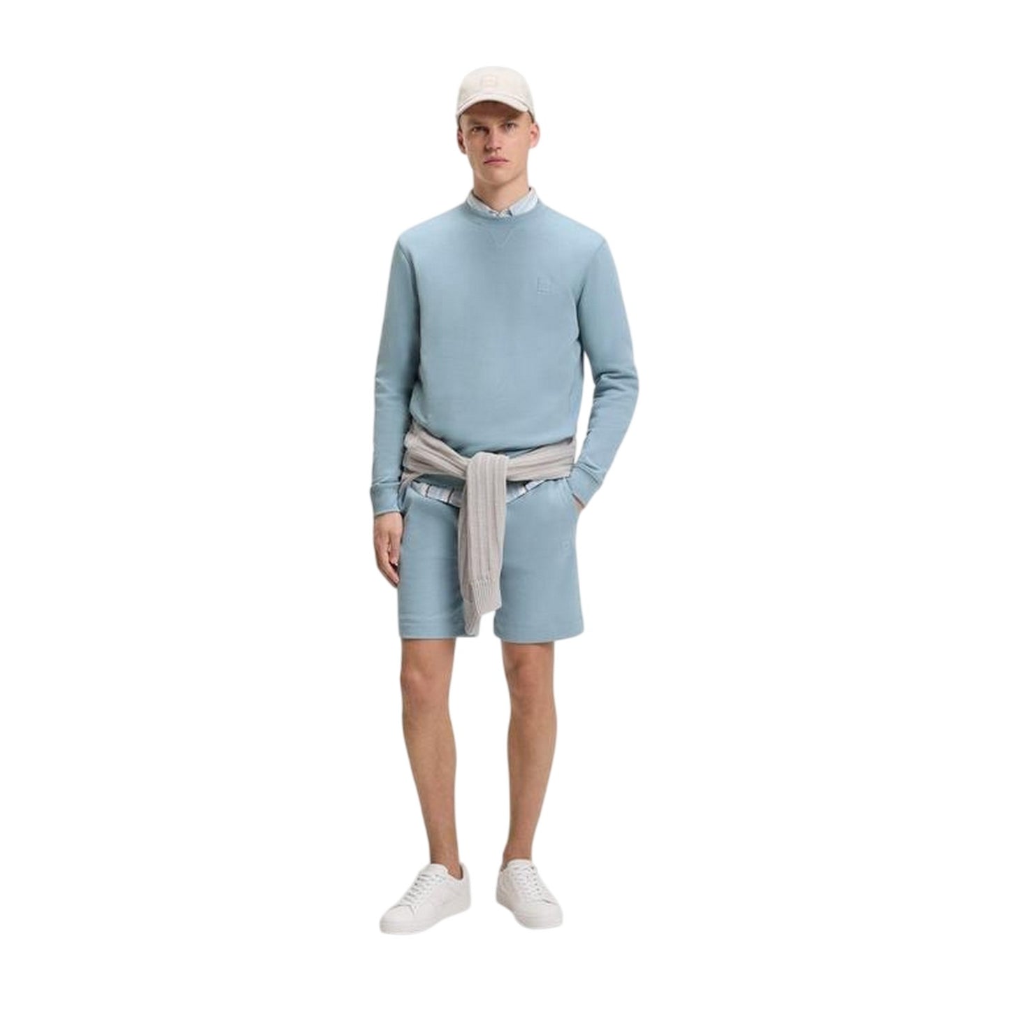 Light Blue - Side - Boss Mens Sewalk Shorts
