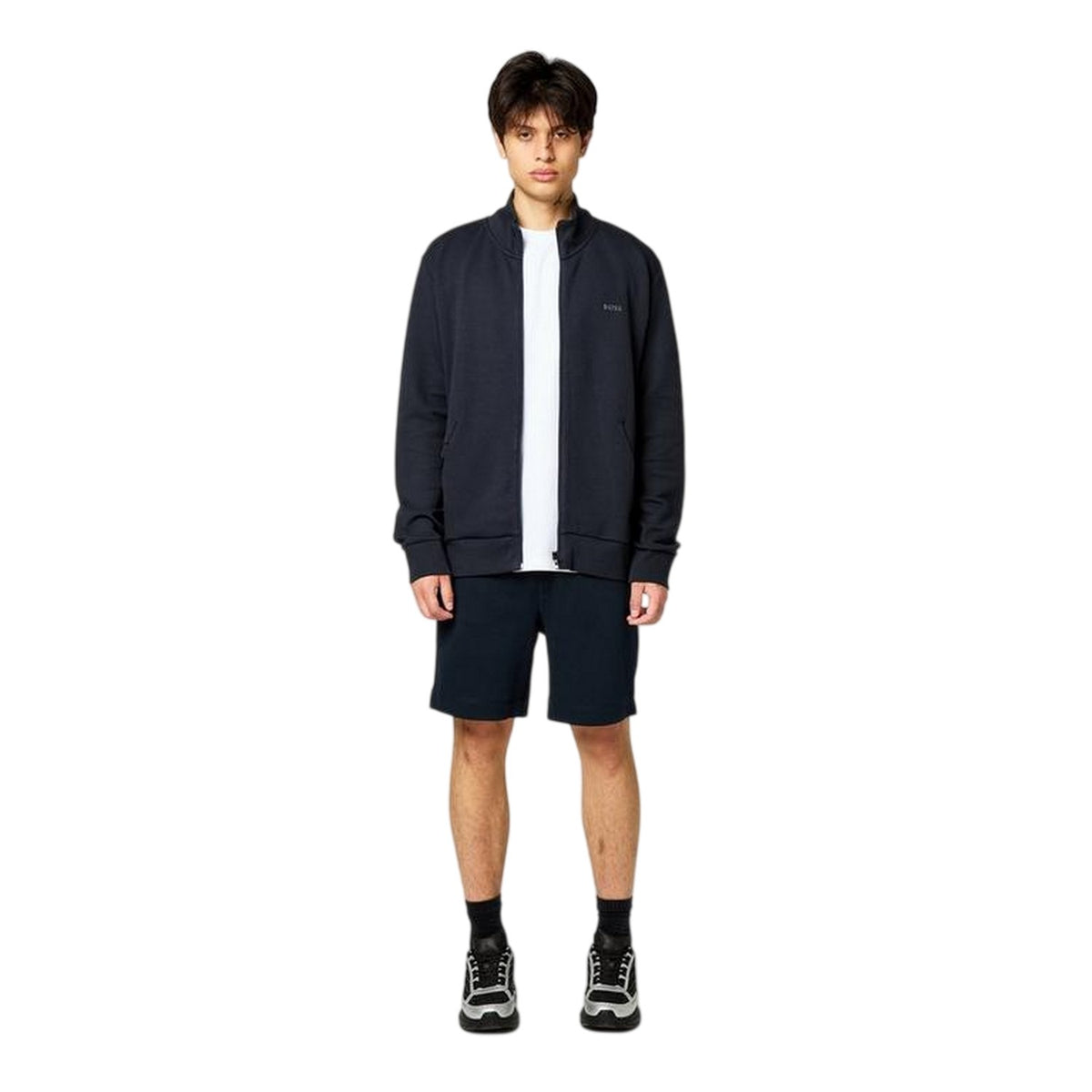 Navy - Side - Boss Mens Sewalk Shorts