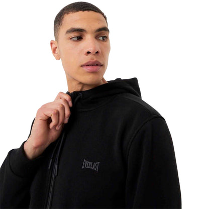 Black - Side - Everlast Mens Premium Full Zip Hoodie
