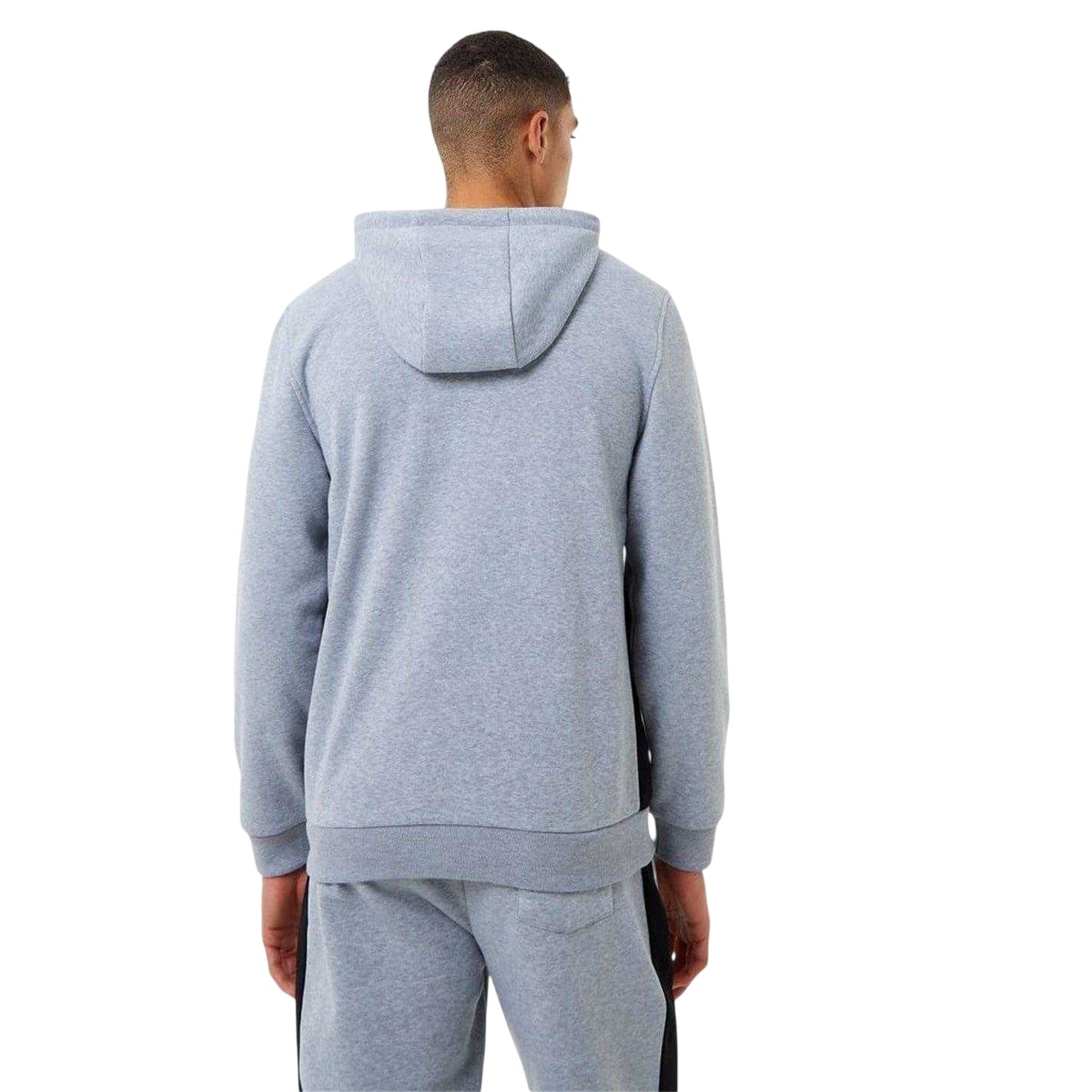 Grey Marl - Back - Everlast Mens Premium Full Zip Hoodie