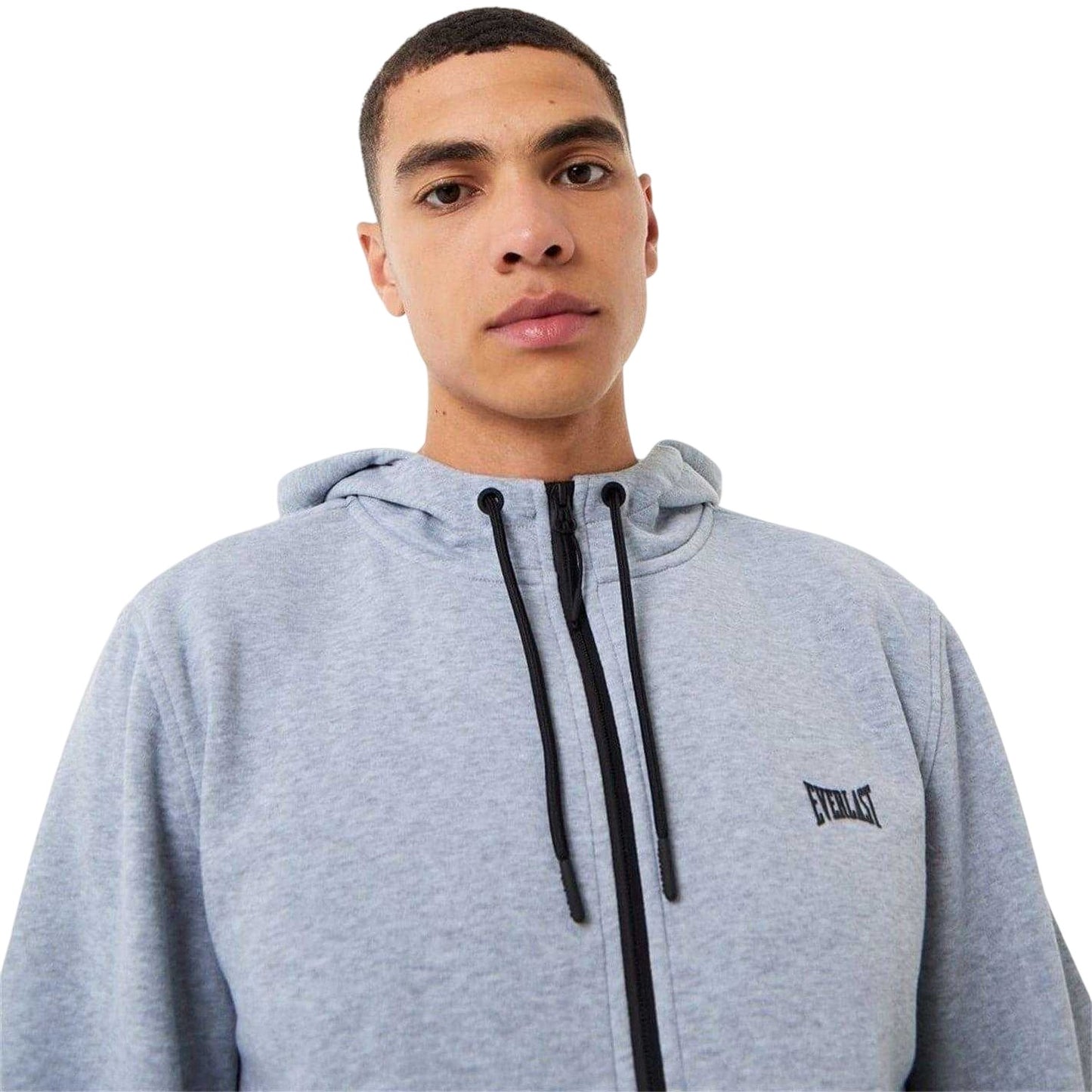 Grey Marl - Side - Everlast Mens Premium Full Zip Hoodie