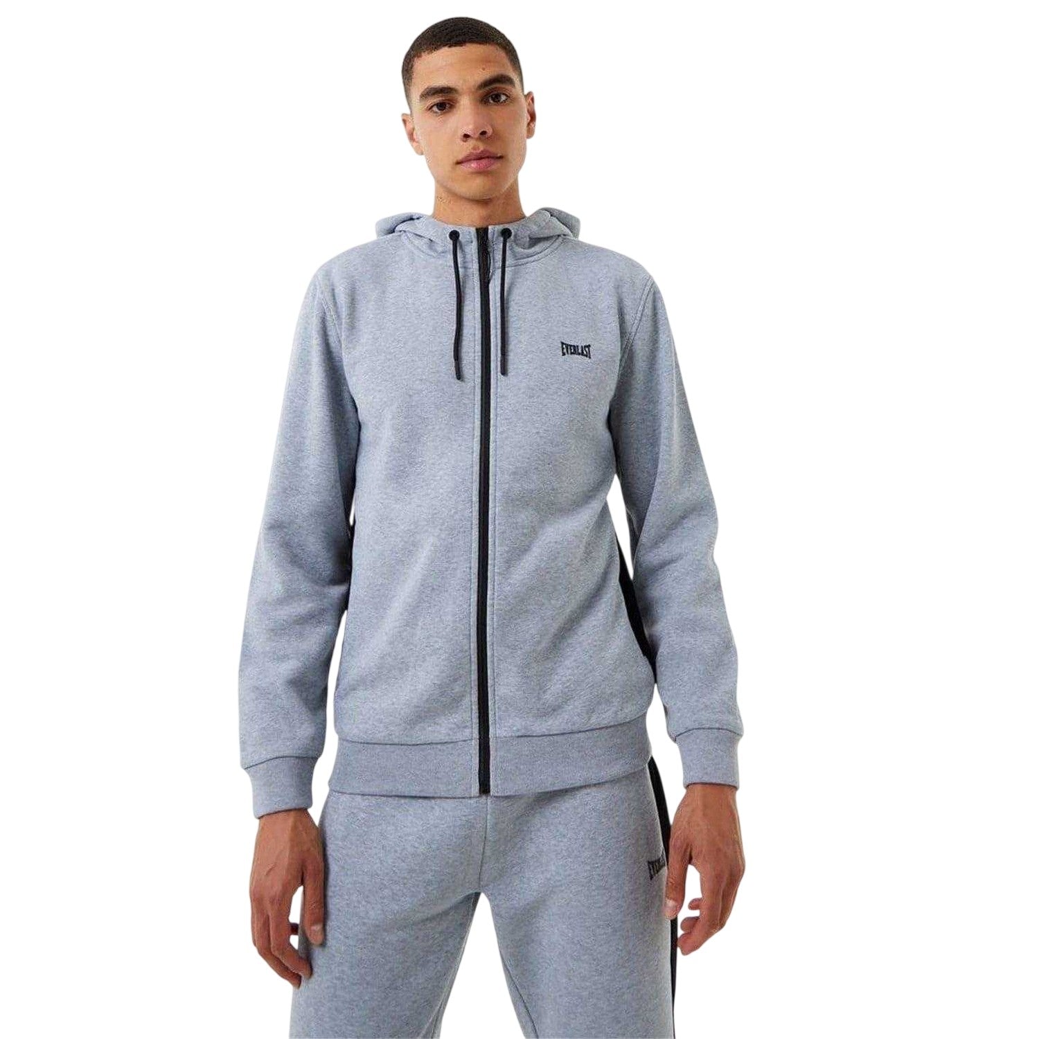 Grey Marl - Lifestyle - Everlast Mens Premium Full Zip Hoodie