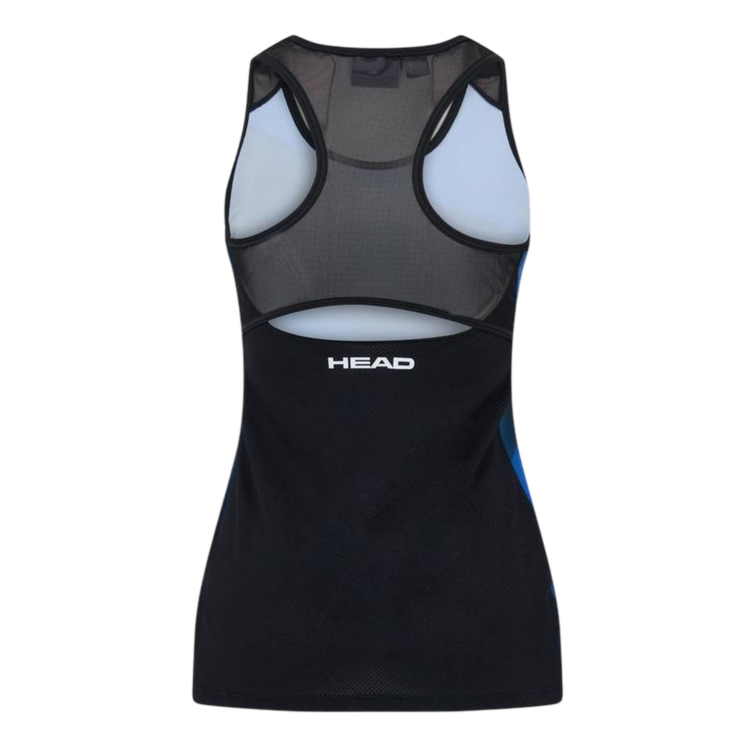 Blue-Black - Back - Head Womens-Ladies Y Slim Tank Top