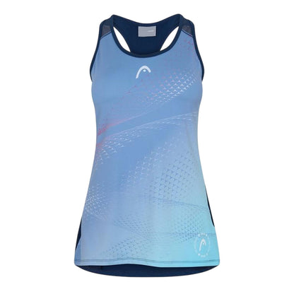 Light Blue - Front - Head Womens-Ladies Y Slim Tank Top