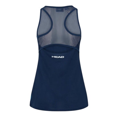 Light Blue - Back - Head Womens-Ladies Y Slim Tank Top