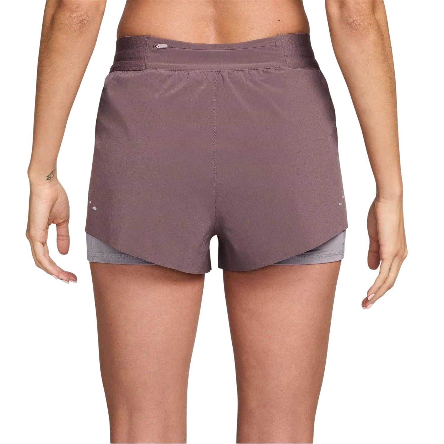 Tattoo-Violet - Back - Nike Womens-Ladies FIT Swift 2 in 1 Running Shorts