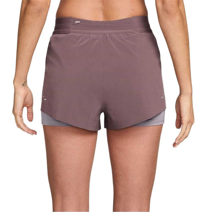 Tattoo-Violet - Back - Nike Womens-Ladies FIT Swift 2 in 1 Running Shorts