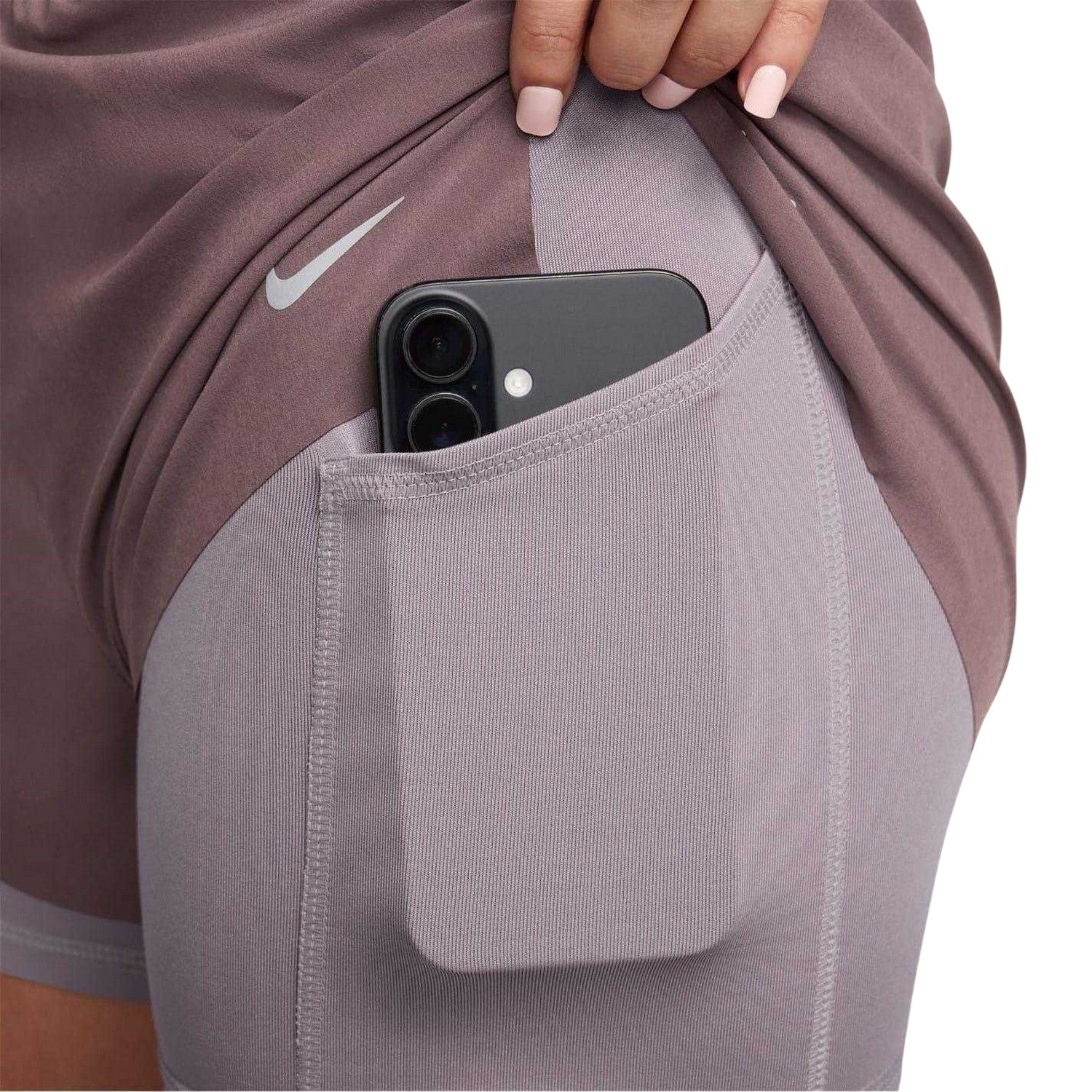 Tattoo-Violet - Side - Nike Womens-Ladies FIT Swift 2 in 1 Running Shorts