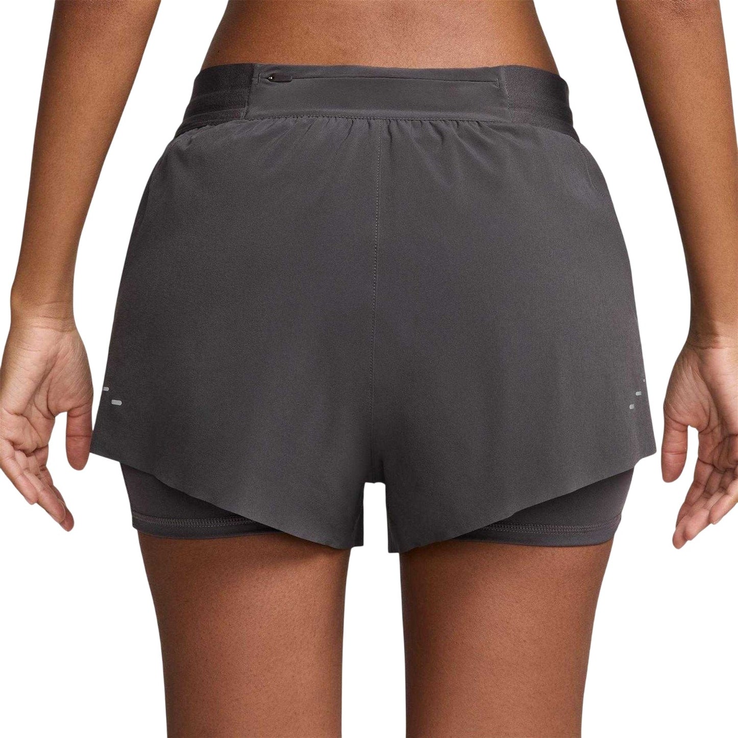 Thunder Grey - Back - Nike Womens-Ladies FIT Swift 2 in 1 Running Shorts