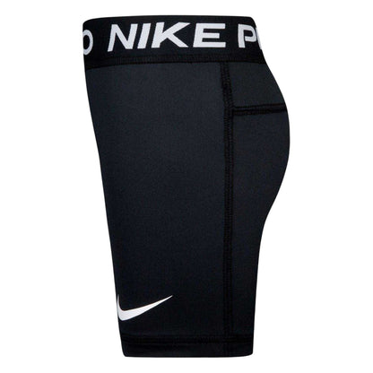 Black - Side - Nike Girls Pro Athletic Compression Shorts