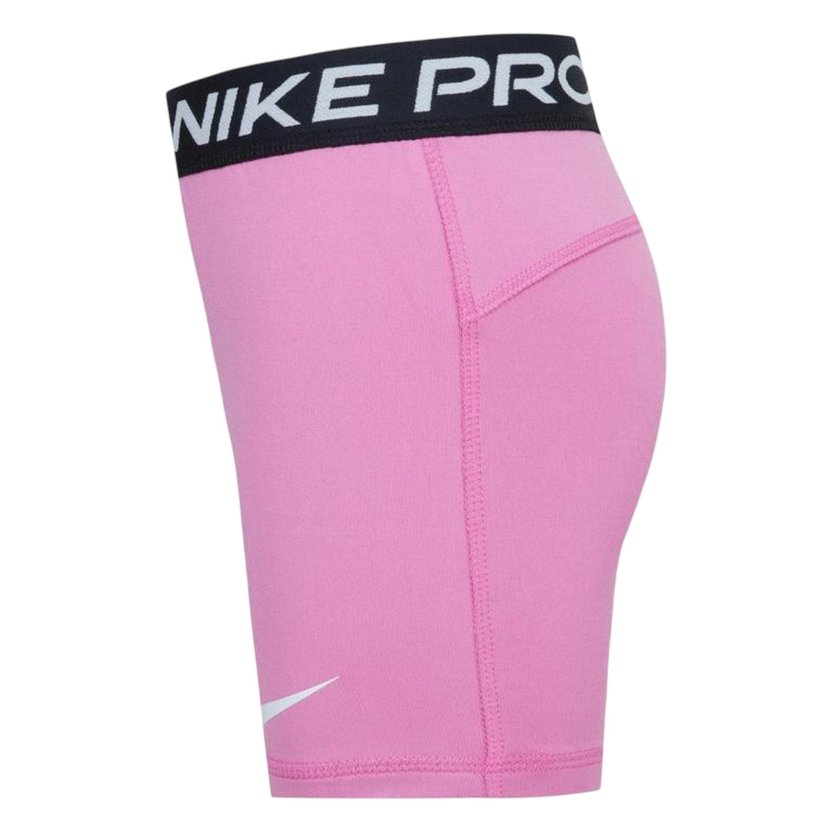 Flamingo Pink - Side - Nike Girls Pro Athletic Compression Shorts