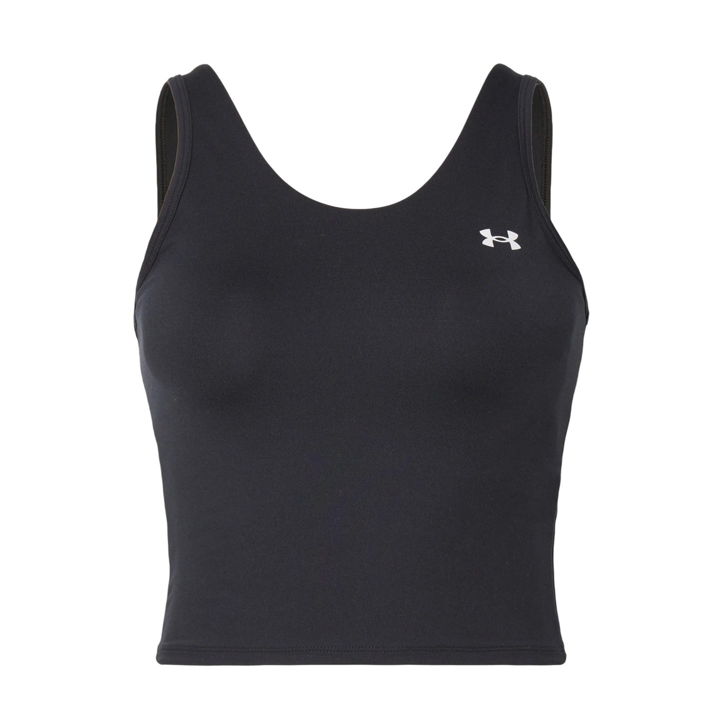 Black - Front - Under Armour Womens-Ladies Motion Performance Cropped Vest Top