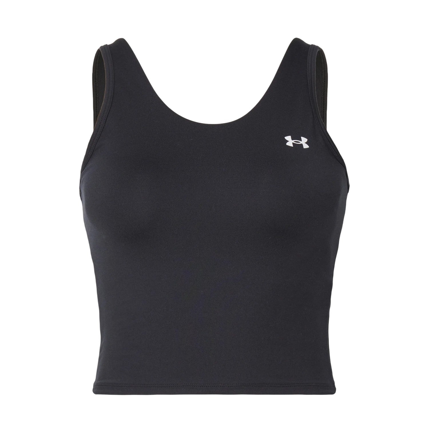 Black - Front - Under Armour Womens-Ladies Motion Performance Cropped Vest Top
