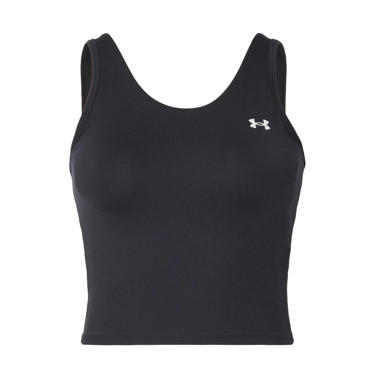 Black - Front - Under Armour Womens-Ladies Motion Performance Cropped Vest Top