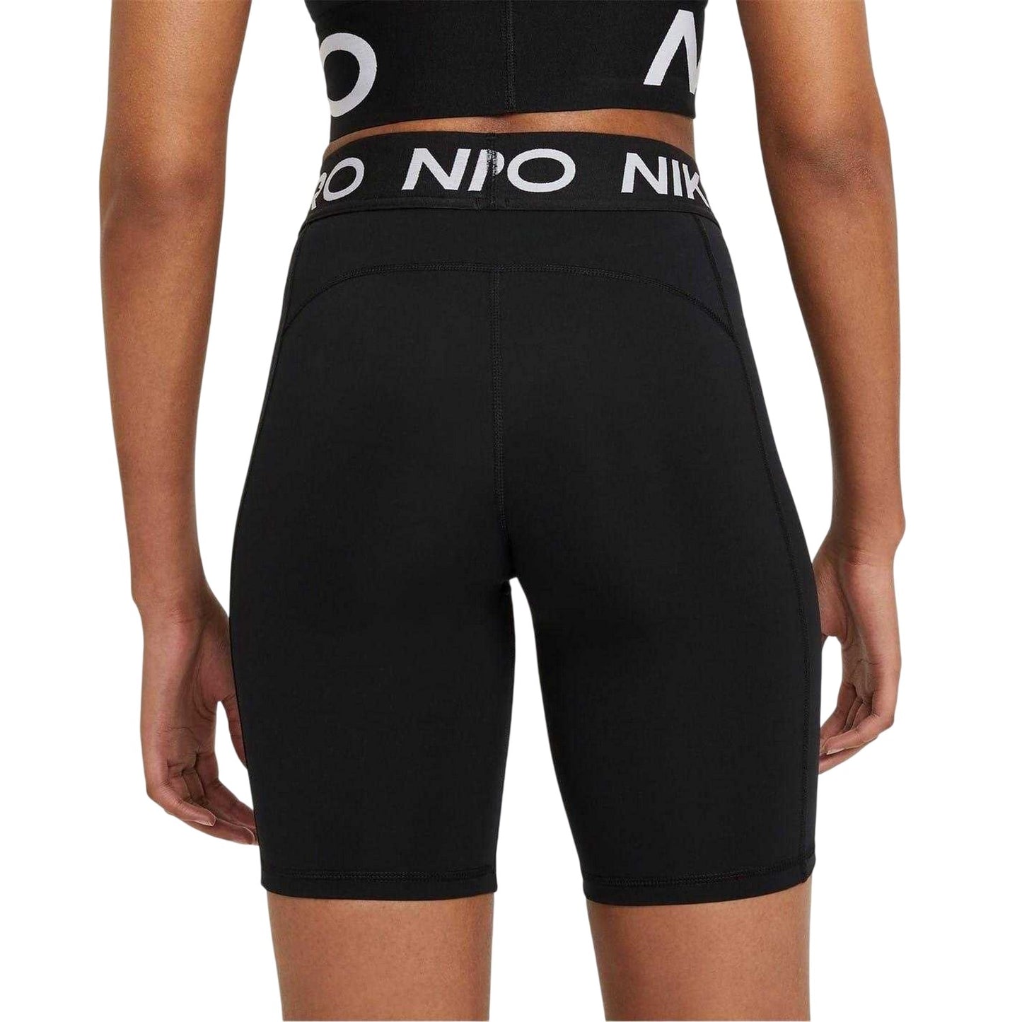 Black - Back - Nike Womens-Ladies Pro 365 High Rise Cycling Shorts