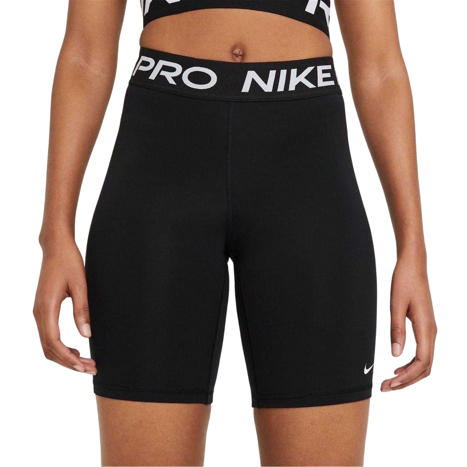 Black - Front - Nike Womens-Ladies Pro 365 High Rise Cycling Shorts
