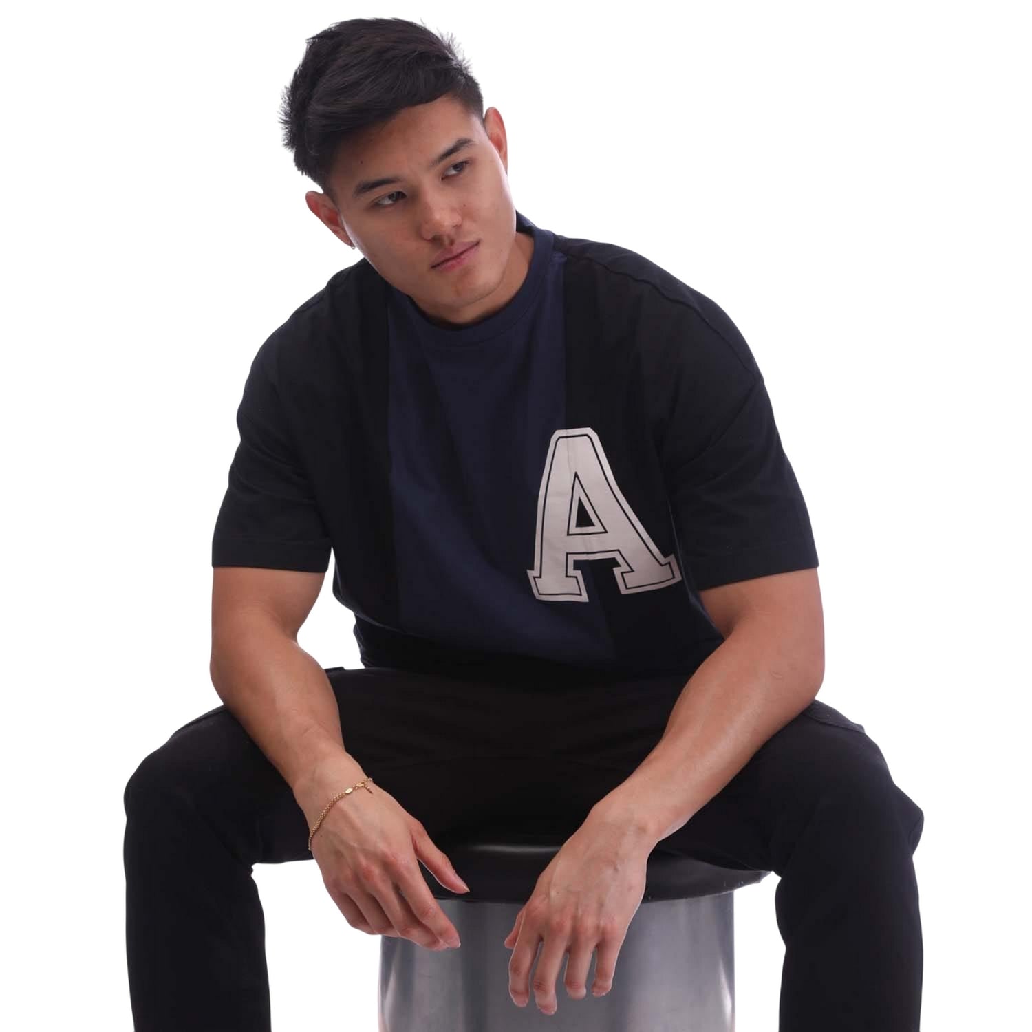 Black-White - Lifestyle - Ambush Mens Varsity T-Shirt