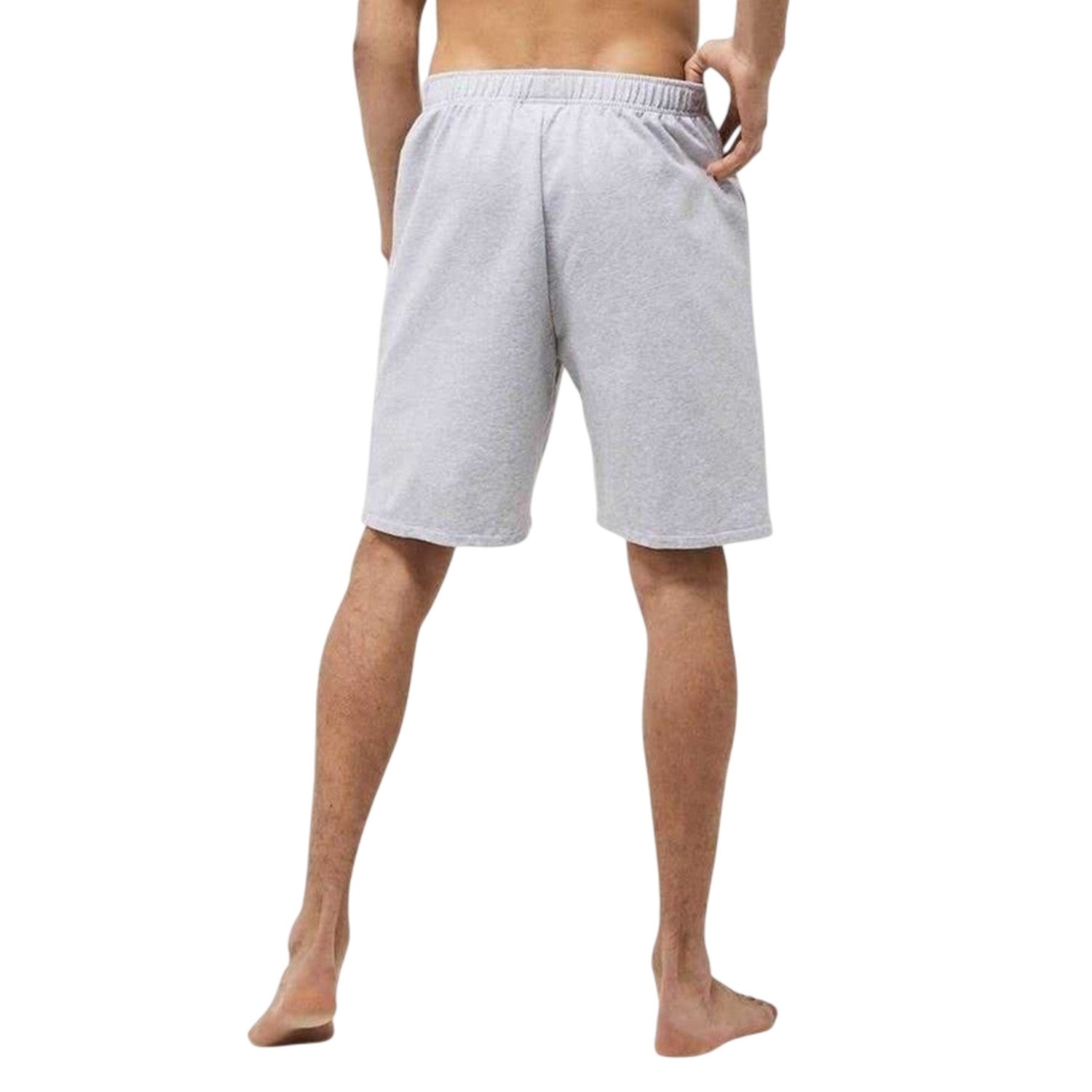 Grey - Back - Lacoste Mens Bw Jersey Logo Shorts