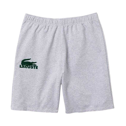 Grey - Front - Lacoste Mens Bw Jersey Logo Shorts