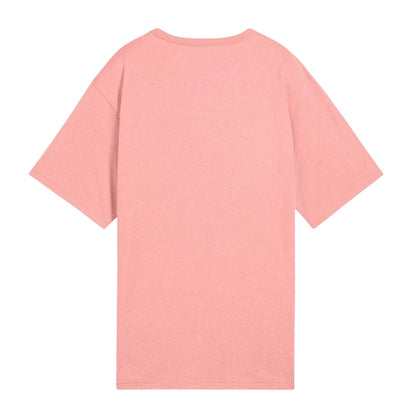 Pink - Back - Puma Womens-Ladies Logo Cotton Relaxed Fit T-Shirt
